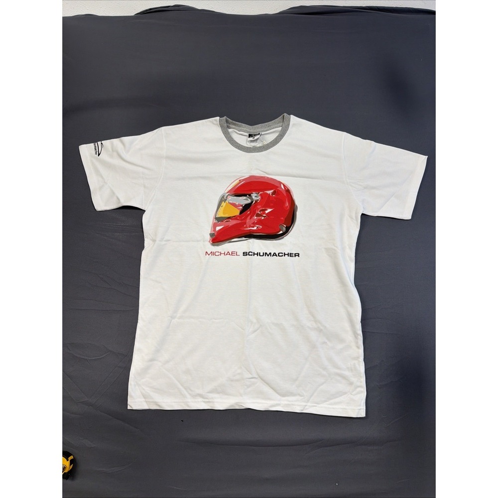 Michael Schumacher t-shirt is a white cotton Shirt Nwt Xl